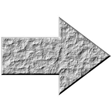 3D Stone Arrow Stock Illustration