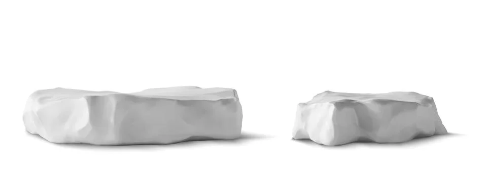 3d stone base podium isolated on white background イラスト素材