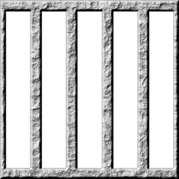 3D Stone Cage Stock Illustration