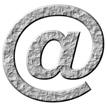 3D Stone Email Symbol Stock Illustration
