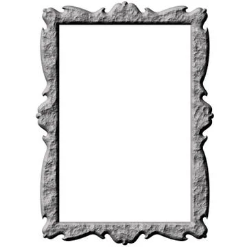 3D Stone Frame Stock Illustration