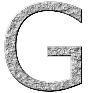 3D Stone Letter G Stock Illustration