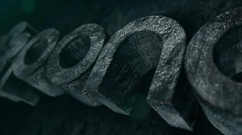 3D Stone Logo And Titles Stock After Effects