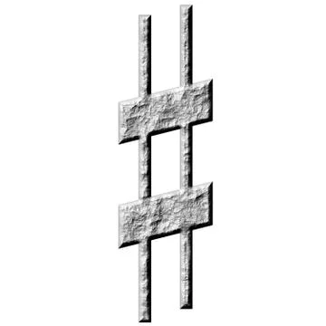 3D Stone Sharp Symbol Illustrazione stock