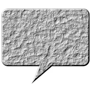 3D Stone Speech Bubble Illustrazione stock