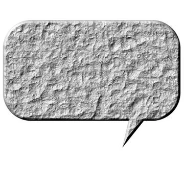 3D Stone Speech Bubble Stock Illustration