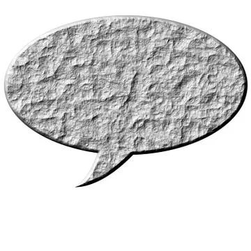 3D Stone Speech Bubble Stock Illustration