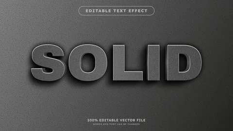 3D Stone Text Effect on Concrete Texture Editable Text Effect Stock Illustration