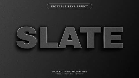 3D Stone Text Effect on Concrete Texture Editable Text Effect Stock Illustration