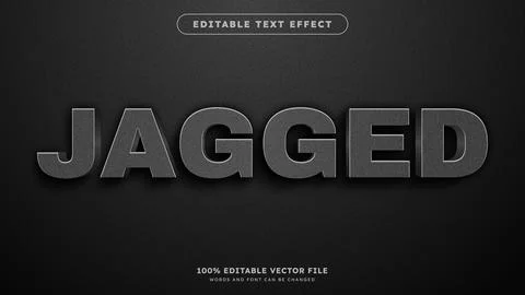 3D Stone Text Effect on Concrete Texture Editable Text Effect Stock Illustration