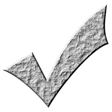 3D Stone Tick Stock Illustration