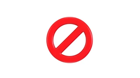 3d stop banned symbol animation Stock Footage 312214026