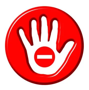 3D Stop Sign Stock Illustration