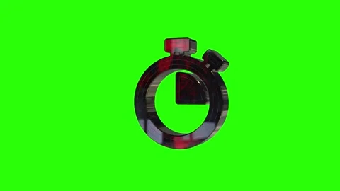 3D Stopwatch Icon Rotating on Green Screen 스톡 동영상 330920049