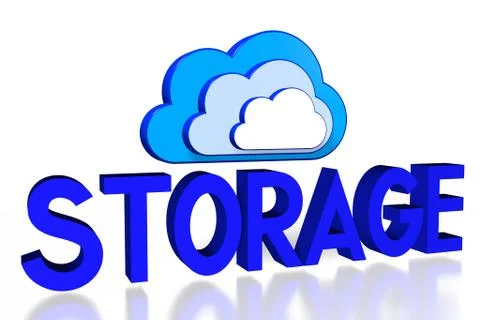 3D storage / cloud computing concept Stock Illustration