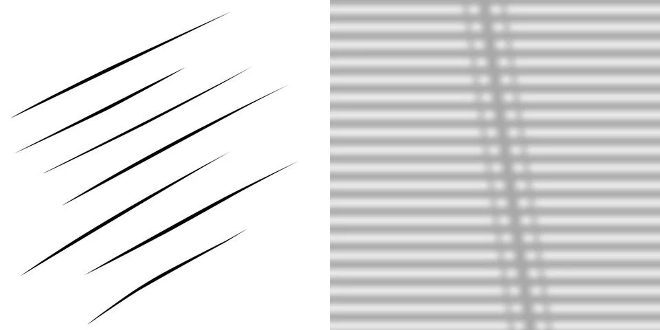 3D straight, parallel dynamic irregular lines, stripes element. Action, bur.. Stock Illustration