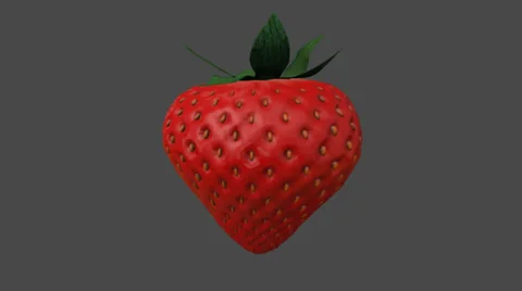 3D Strawberry Loop Rotating (Alpha) Video stock 27742386