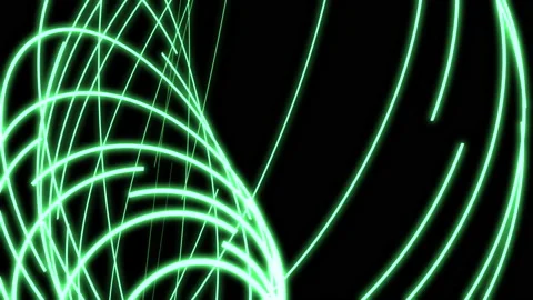 3d Streamline Drawing Green Vj Loop 03 A 