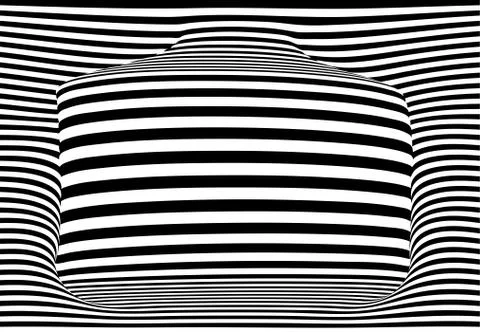 3D striped background with copy space, vector art Stock Illustration