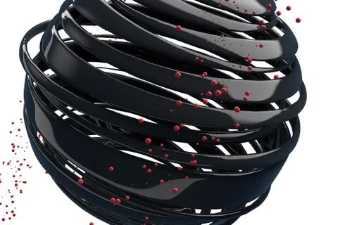 3D striped decorative balls Stock Illustration