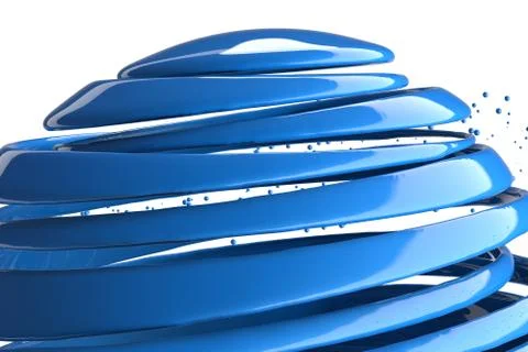 3D striped decorative balls. Stock-Illustration