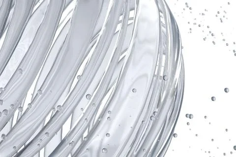 3D striped decorative balls. Stock Illustration
