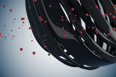 3D striped decorative balls. Stock-Illustration