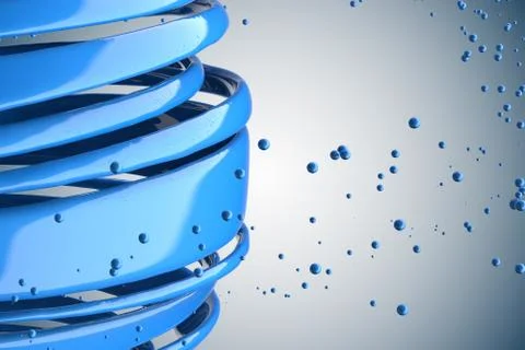3D striped decorative balls. イラスト素材