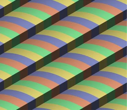 3d Striped Vector Seamless Pattern Stock Illustration
