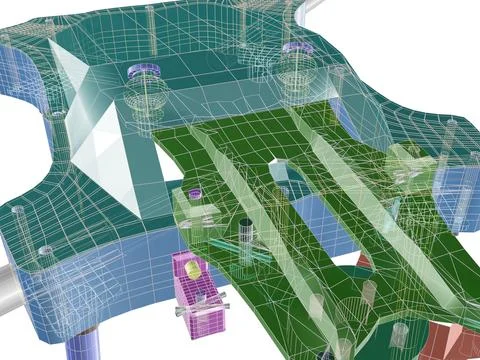 3d structure. Abstract 3D render. Stock Photos