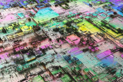 3D Structure Abstract Background Stock Illustration