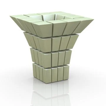 3d structure design Stock Illustration