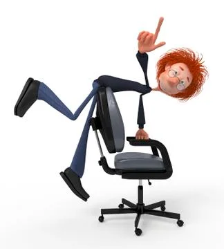The 3d student in a chair. Stock Illustration