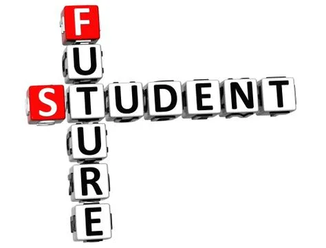 3d student future crossword Illustrazione stock