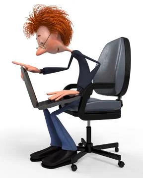 The 3d student with the notebook. Stock Illustration