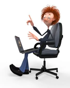 The 3d student with the notebook. Stock Illustration