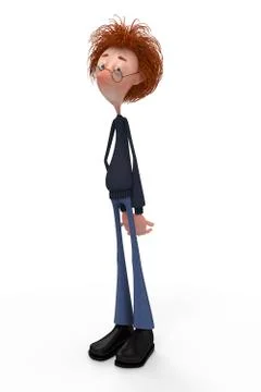 3d student wearing spectacles. Stock Illustration