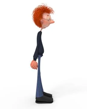 3d student wearing spectacles. Stock Illustration