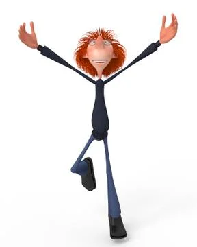 3d student wearing spectacles. Stock Illustration