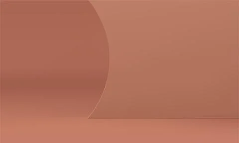 3d studio background exhibition gallery museum minimal interior curved wall.. Stock Illustration