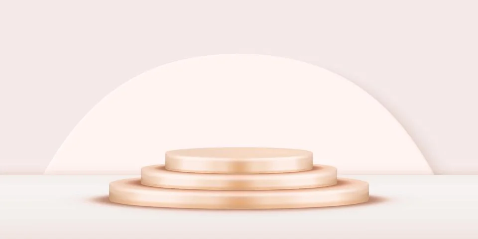 3d Studio With Podium Platform For Presentation Stock Illustration