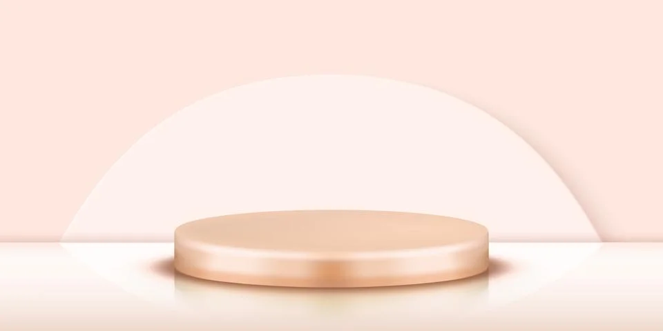 3d Studio With Podium Platform For Presentation Stock Illustration