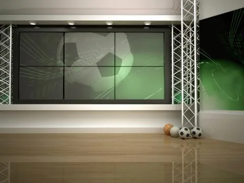 3d studio tv virtual set Stockillustratie