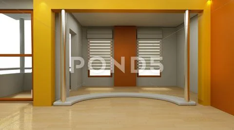 3d studio tv virtual set Stock Illustration