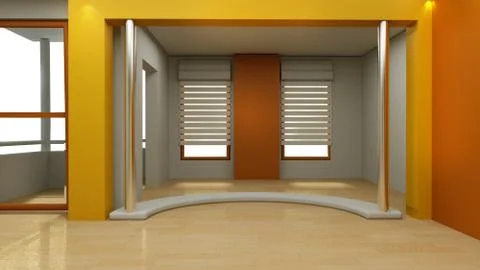 3d studio tv virtual set Stock Illustration