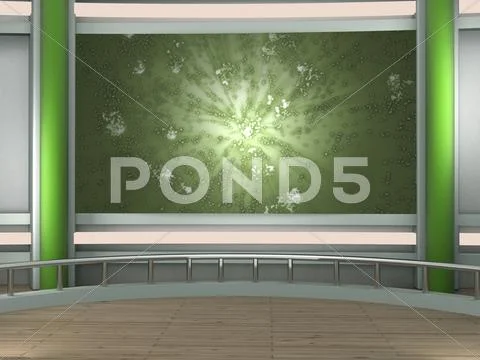 3d studio tv virtual set Stock Illustration