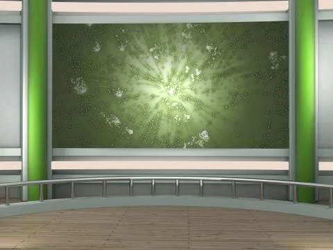 3d studio tv virtual set Stock Illustration