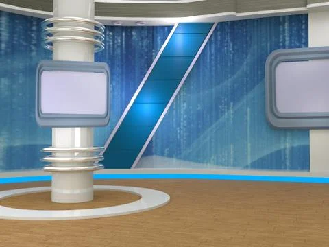 3d studio tv virtual set Stock Illustration