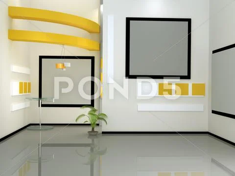 3d studio tv virtual set Stock Illustration