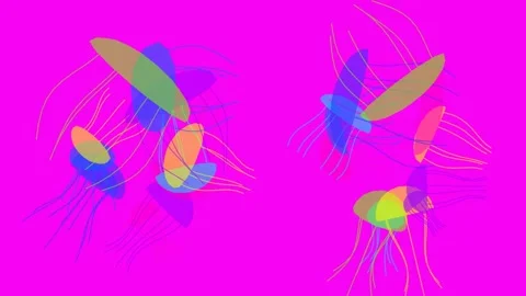3D-style animation displaying two distinct groups of colorful Stock-Footage 337970626